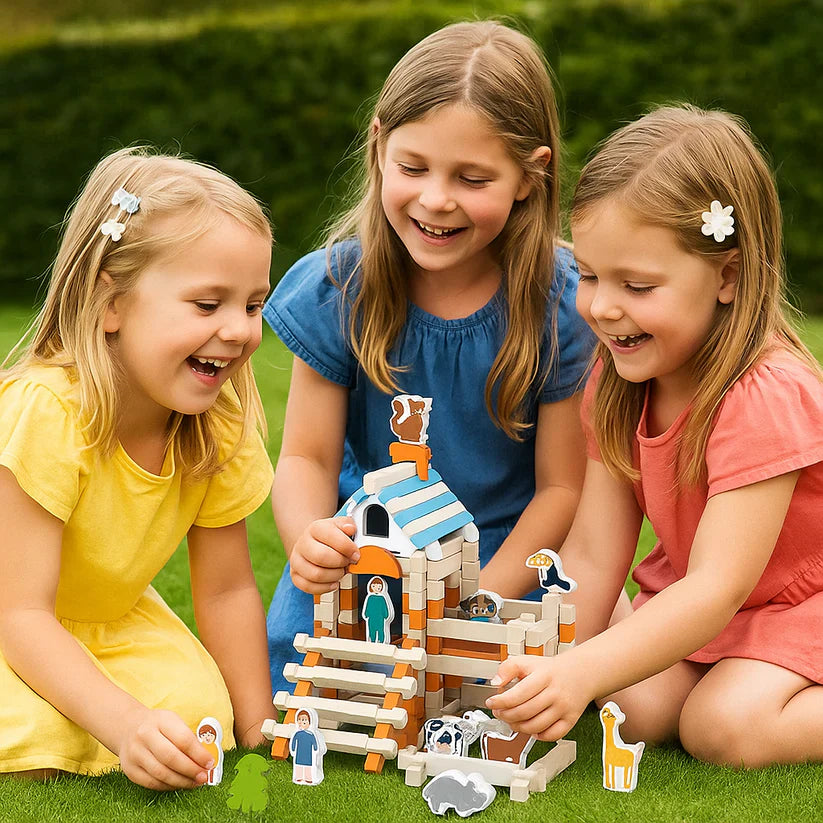 Blocs de construction en bois – jeu d’assemblage et de création