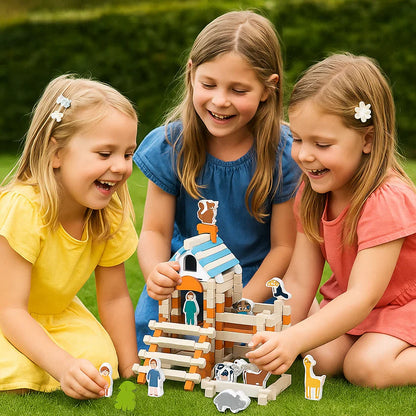 Blocs de construction en bois – jeu d’assemblage et de création