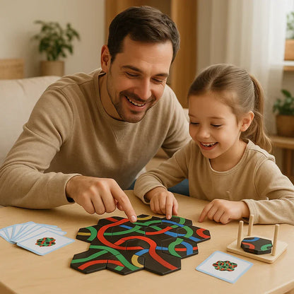 Jeu éducatif de recherche de chemins pour enfants et toute la famille