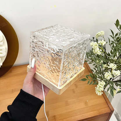 Lampe projecteur en cristal – 16 couleurs, effet océan apaisant