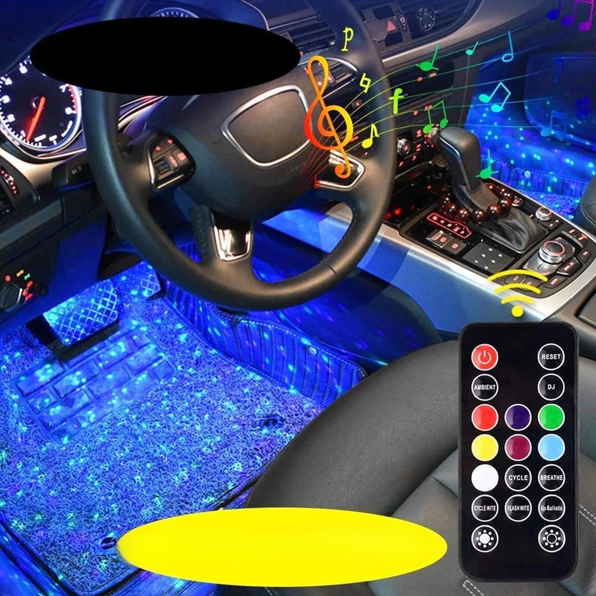 Éclairage intérieur RGB sans fil – des couleurs qui suivent la musique