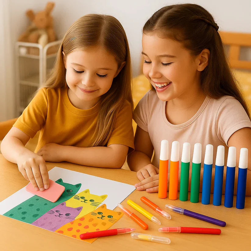 Kit créatif de dessin aux couleurs de l’arc-en-ciel