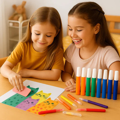 Kit créatif de dessin aux couleurs de l’arc-en-ciel