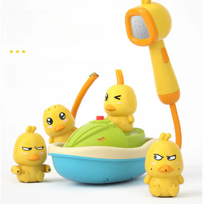 Jouet de bain en forme de canard avec fontaine et pommeau de douche