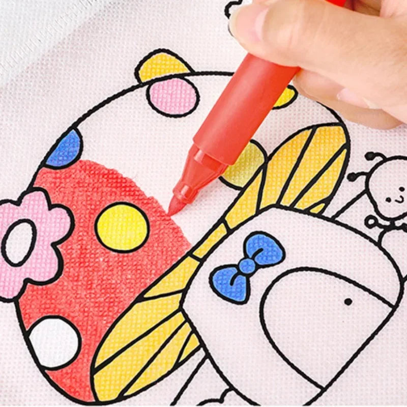 Kit créatif de sacs à colorier pour enfants avec feutres