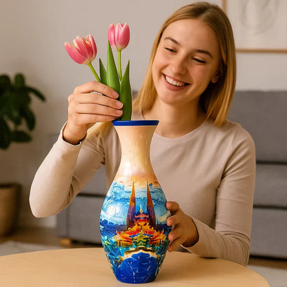 Vase 3D élégante en puzzle