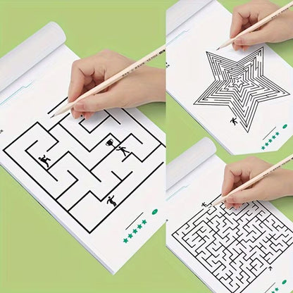 Livre de labyrinthes avec 192 défis – un jeu qui développe la logique et la concentration