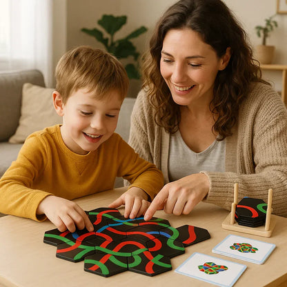Jeu éducatif de recherche de chemins pour enfants et toute la famille