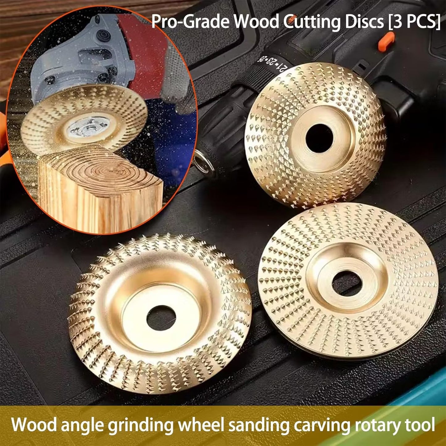 🔥LAST DAY SALE 49% OFF🔥 3PCS Wood Carving Disc Set