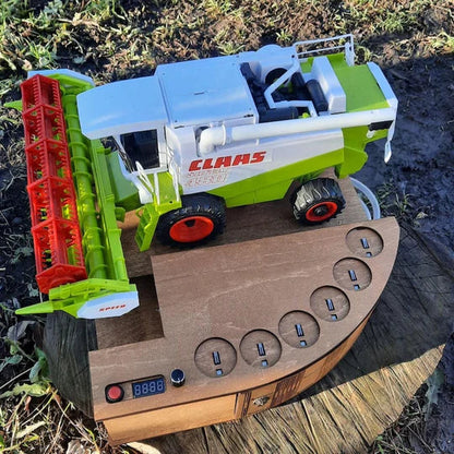 Green-Maxi : distributeur automatique de shots au design de moissonneuse-batteuse