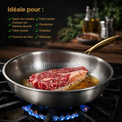 Poêle classique certifiée en titane pur