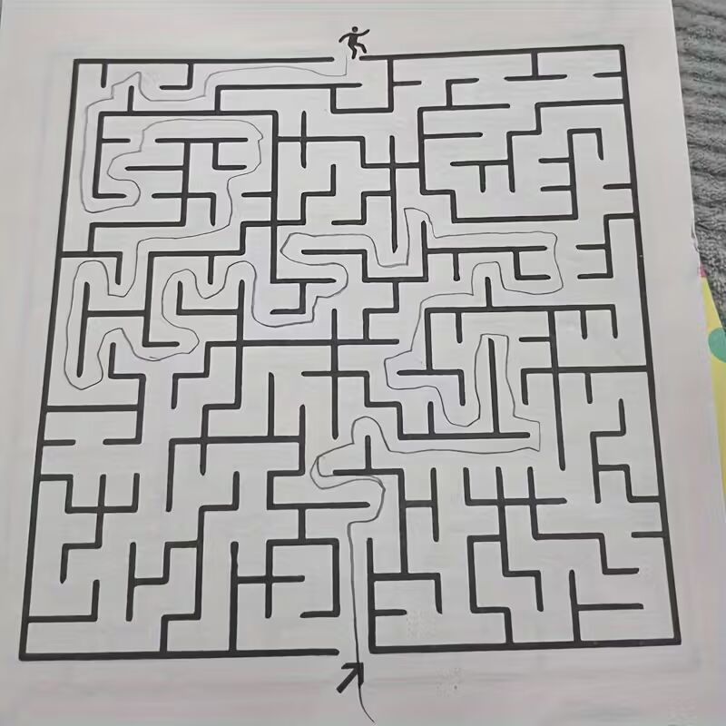 Livre de labyrinthes avec 192 défis – un jeu qui développe la logique et la concentration