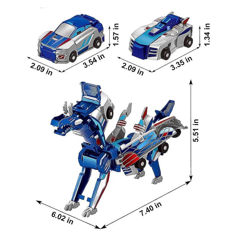 Voitures transformables qui se métamorphosent en créatures magiques lors des collisions