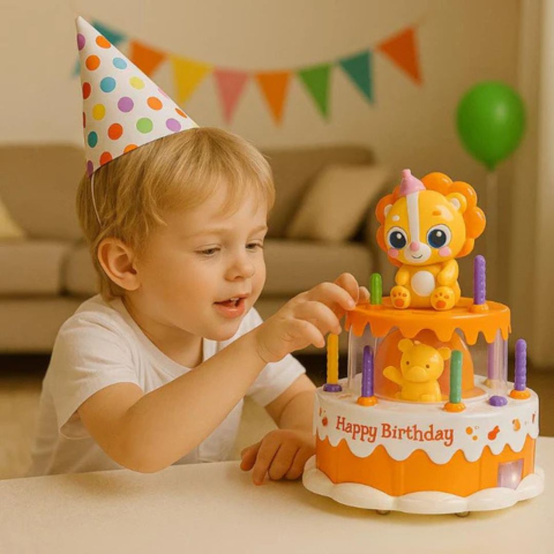Gâteau d’Anniversaire Dansant – Jouet Musical LED pour Enfants