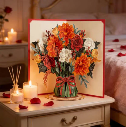Carte florale en relief – un cadeau unique pour une personne chère