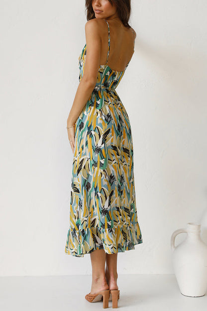 Letisha - Floral Pattern Midi Dress