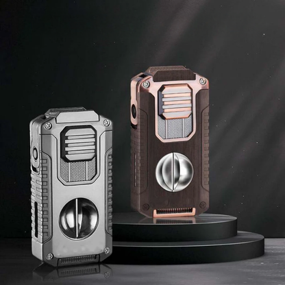 Briquet à cigare multifonction 5-en-1 avec coupe-cigare
