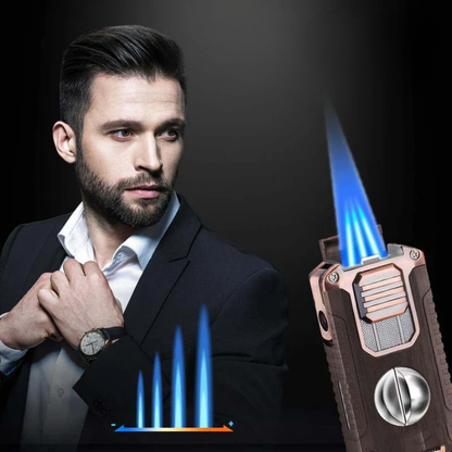 Briquet à cigare multifonction 5-en-1 avec coupe-cigare