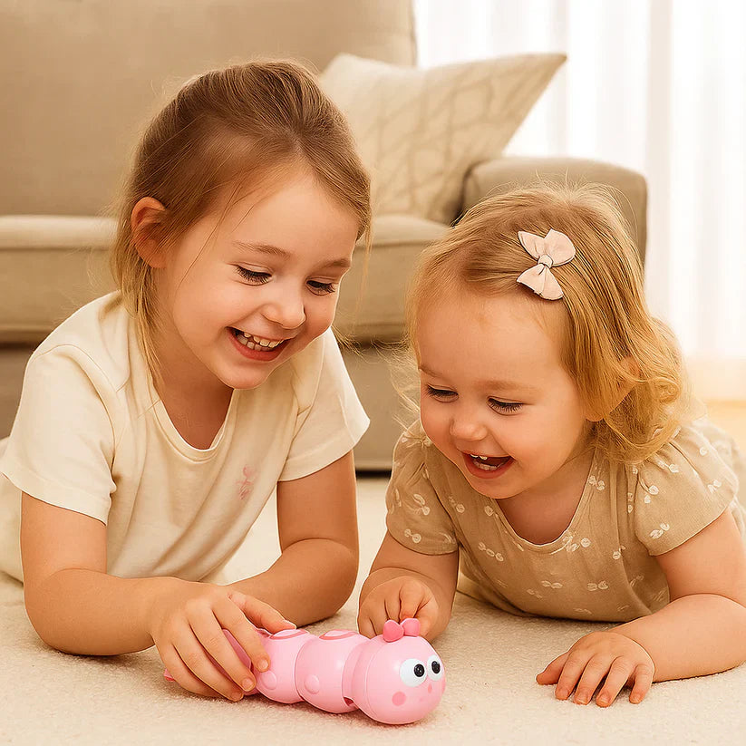 Jouet chenille à remontoir pour enfants – stimule la position sur le ventre et les premiers mouvements de ramper