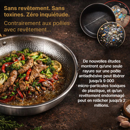 Poêle classique certifiée en titane pur