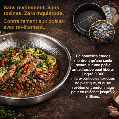 Poêle classique certifiée en titane pur