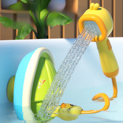 Jouet de bain en forme de canard avec fontaine et pommeau de douche