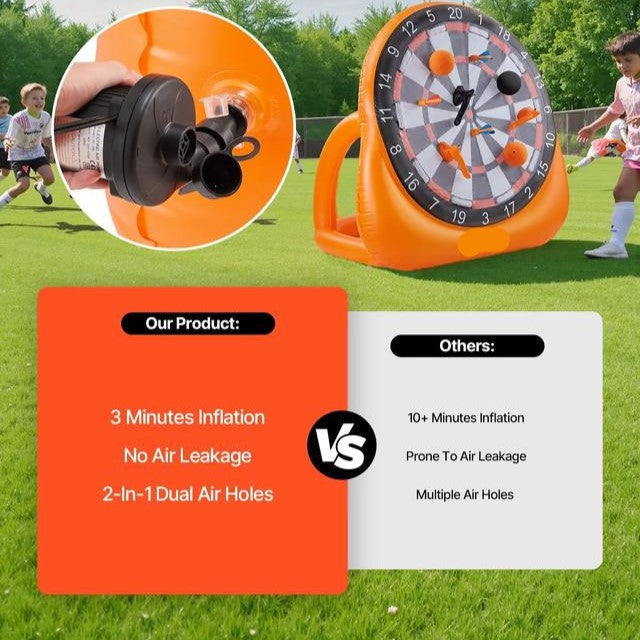 Cible de Fléchettes de Football Gonflable – Grand Jeu de Jardin