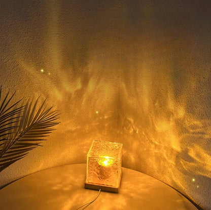 Lampe projecteur en cristal – 16 couleurs, effet océan apaisant
