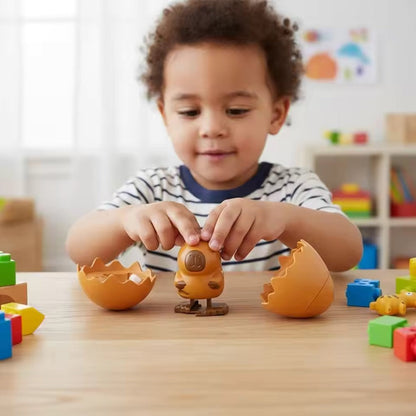 Œuf surprise avec petit animal dansant
