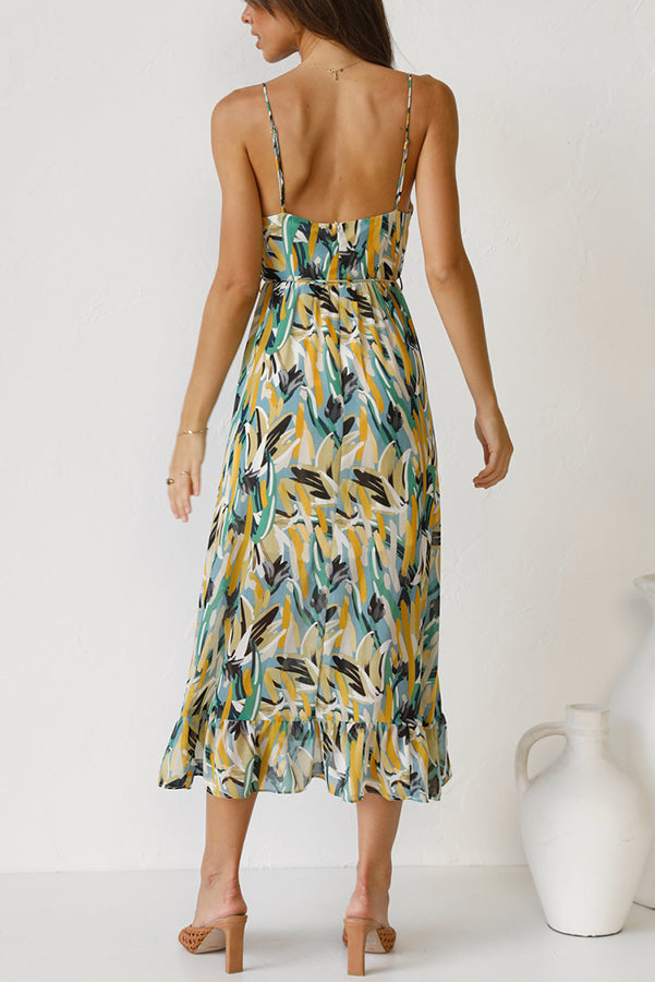 Letisha - Floral Pattern Midi Dress