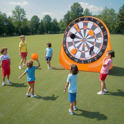 Cible de Fléchettes de Football Gonflable – Grand Jeu de Jardin