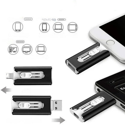 Clé USB 4-en-1 pour téléphones et ordinateurs