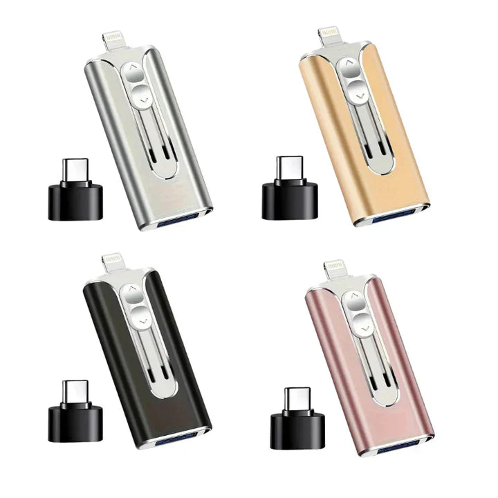 Clé USB 4-en-1 pour téléphones et ordinateurs