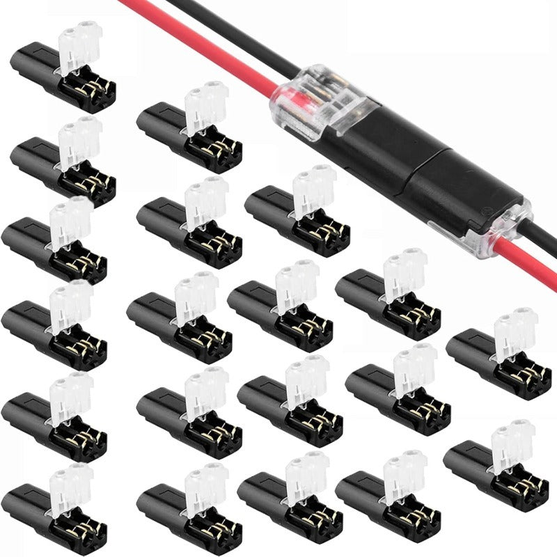 Lot de 20 connecteurs à levier à 2 contacts pour câbles