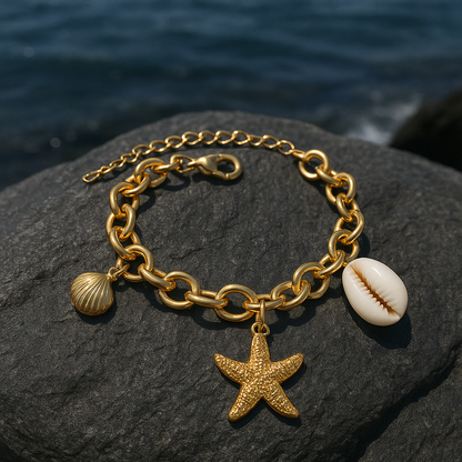 Marée Gold Chain Starfish Bracelet