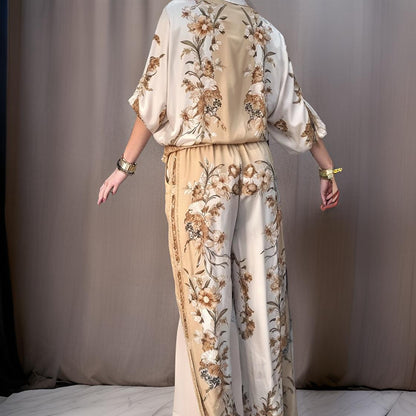Paloma – Elegant Wide Pantsuit with Stand-Up Collar and Zipper