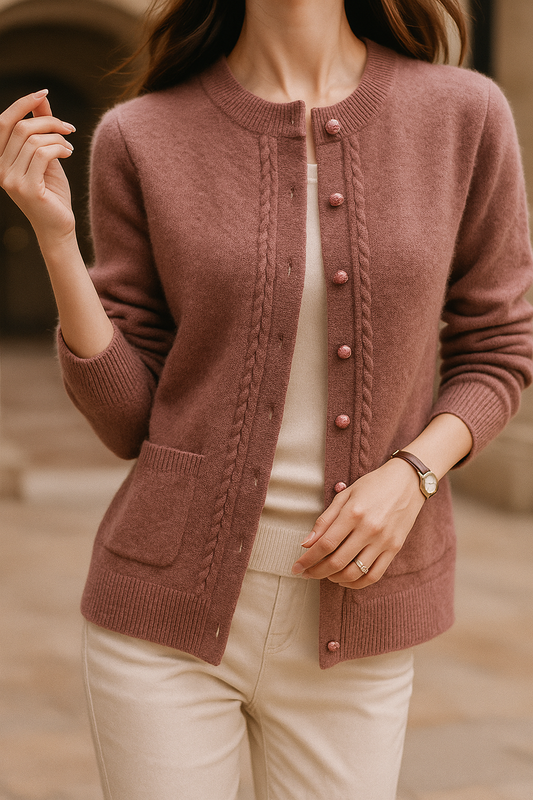 Maribelle Pearl Trim Cardigan