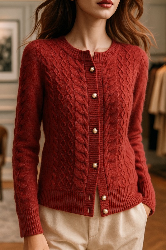 New London Pearl Button Cardigan