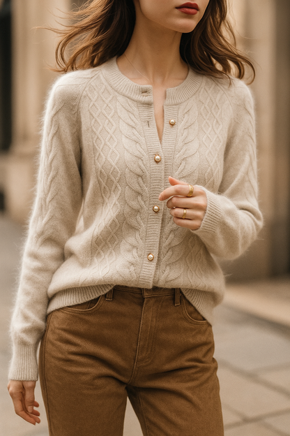 New London Pearl Button Cardigan