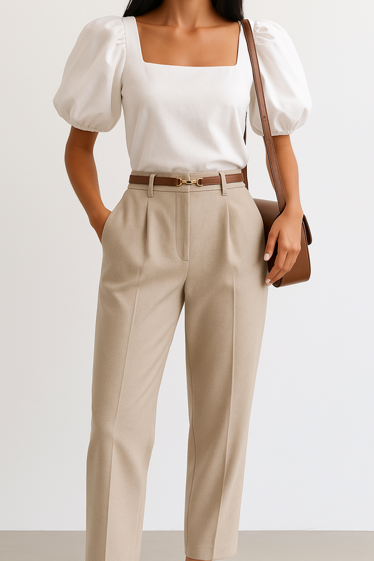 Milano Wide Leg Wool Trousers