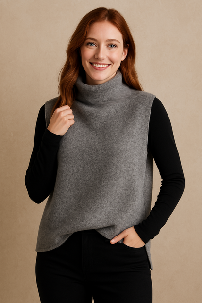 Classic Women's Sleeveless Cotton Knit Sweater Vest