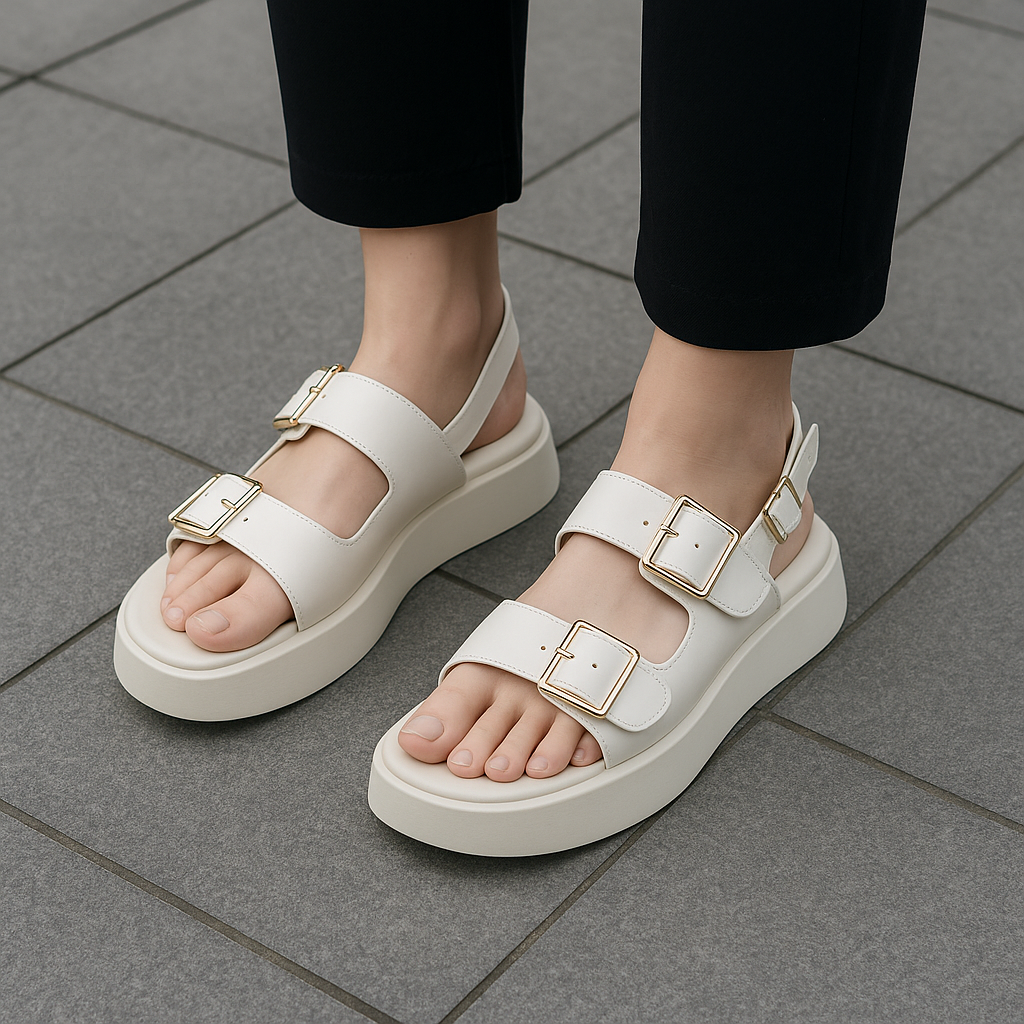 Italian Leather Platform Sandal