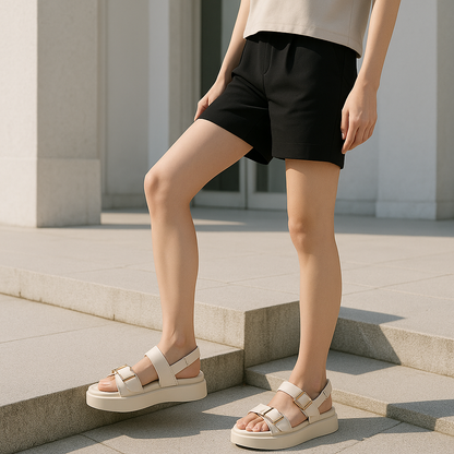 Italian Leather Platform Sandal