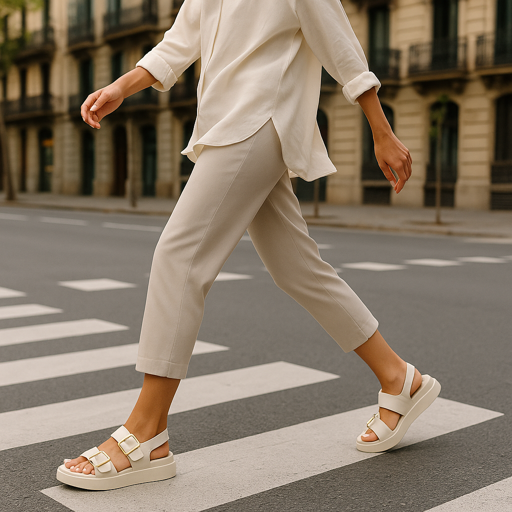 Italian Leather Platform Sandal