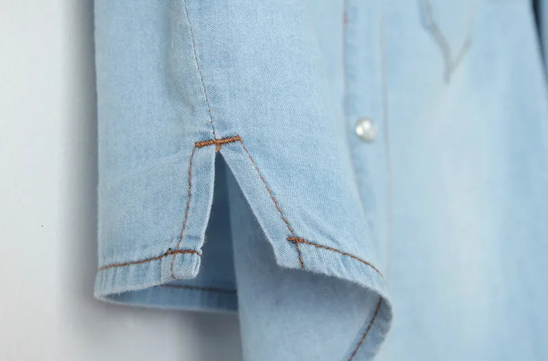 Cool Summer Denim Crop-Top