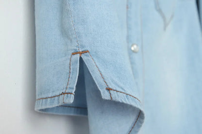 Cool Summer Denim Crop-Top