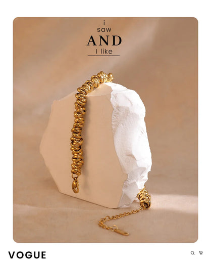 Corsa Layered Spiral Chain Bracelet