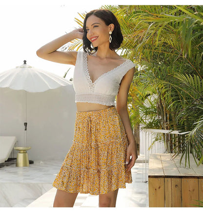 Fiora Bloom Ruffle Mini Skirt