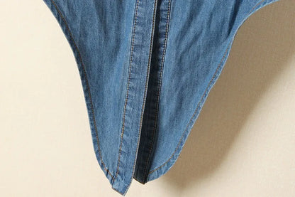 Cool Summer Denim Crop-Top