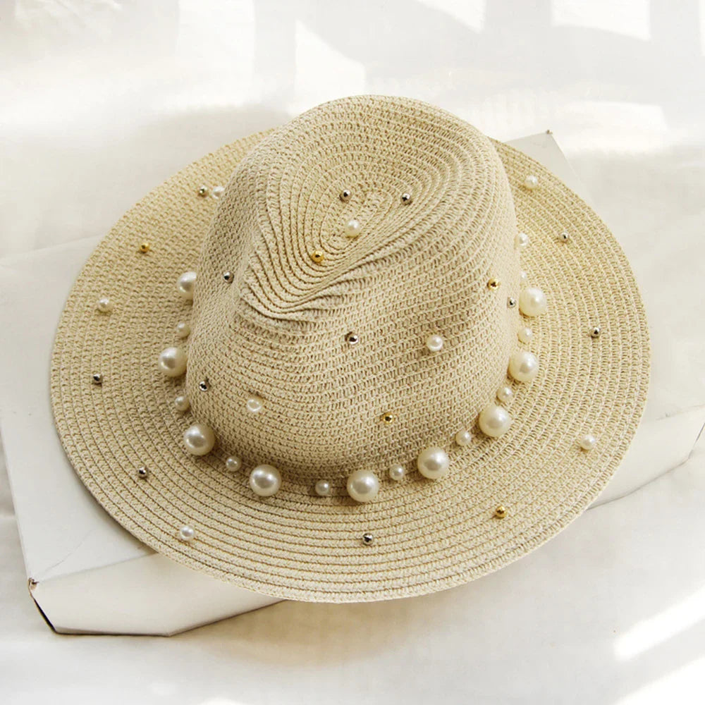 Portofino Pearl Straw Fedora